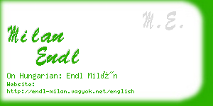 milan endl business card